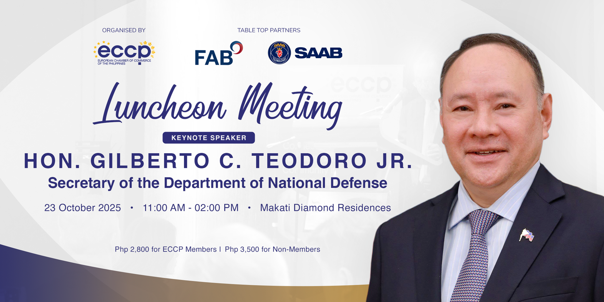 ECCP Luncheon Meeting with DND Secretary Gilberto C. Teodoro Jr.