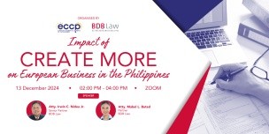 Impact of CREATE MORE on European Business in the Philippines