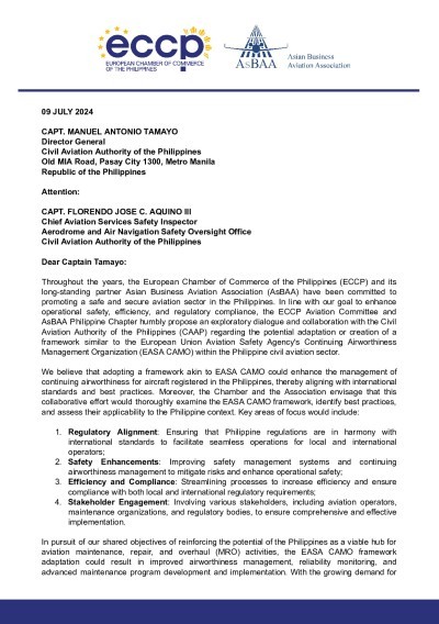 Proposal for Exploratory Talks and Collaboration on EASA CAMO framework Adaptation